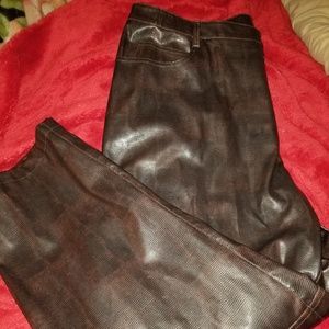 Brown Faux Leather pants